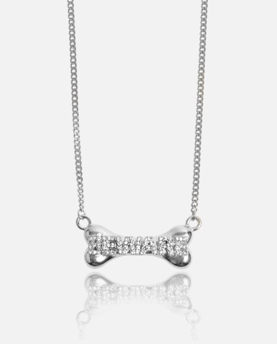 Necklaces | cernucci Necklaces Beware Bone Necklace