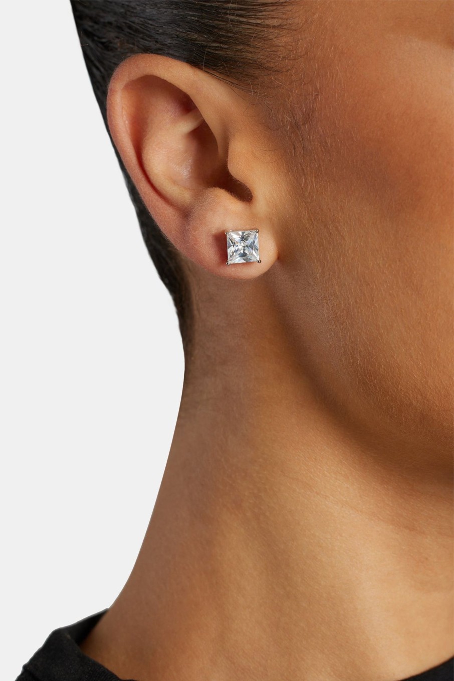 Iced Jewellery | JWL-EAR Iced Jewellery Womens 8Mm Iced Cz Stud Earrings