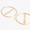 Earrings | JWL-EAR Earrings Cernucci Branded Small Hoop Earrings - Gold