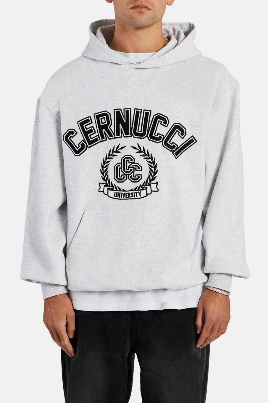 Hoodies & Sweatshirts | cernucci Hoodies & Sweatshirts University Hoodie - Light Grey Marl