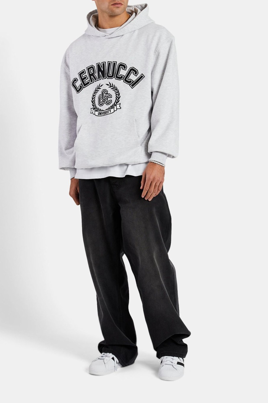 Hoodies & Sweatshirts | cernucci Hoodies & Sweatshirts University Hoodie - Light Grey Marl