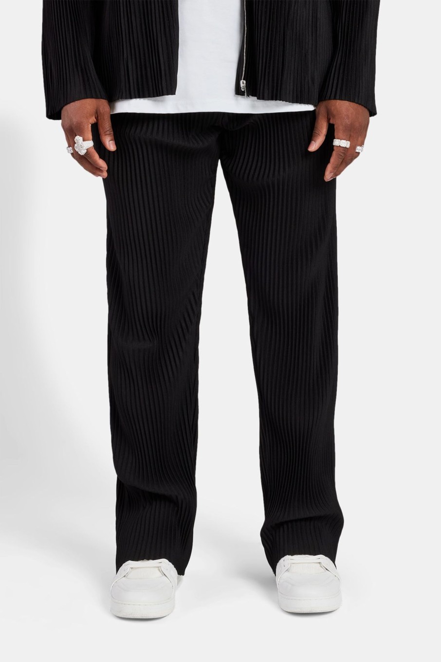 Trousers & Joggers | CLO-BOT-TRO Trousers & Joggers Relaxed Pleated Trouser - Black