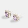 Earrings | JWL-EAR Earrings 7Mm Iced Lilac Cz Cluster Stud Earrings