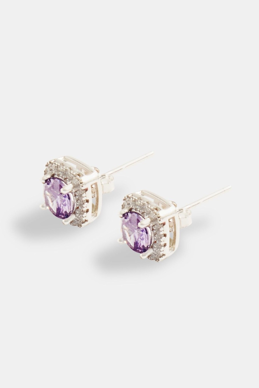 Earrings | JWL-EAR Earrings 7Mm Iced Lilac Cz Cluster Stud Earrings