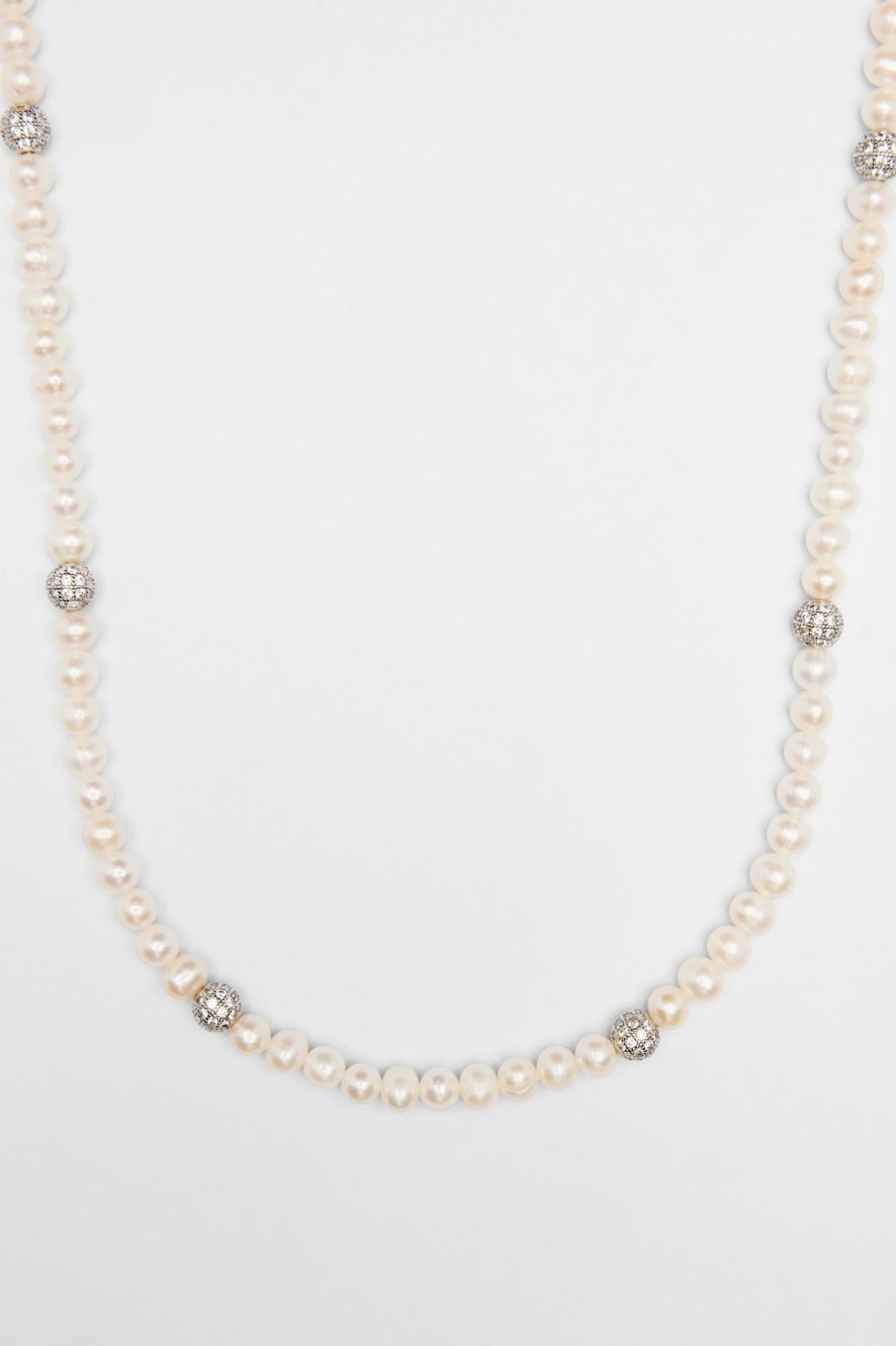 Pearl Necklaces & Bracelets | cernucci Pearl Necklaces & Bracelets Freshwater Pearl And Iced Ball Necklace