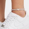 Iced Jewellery | JWL-ANK Iced Jewellery Iced Cz Tennis Butterfly Anklet 8+2