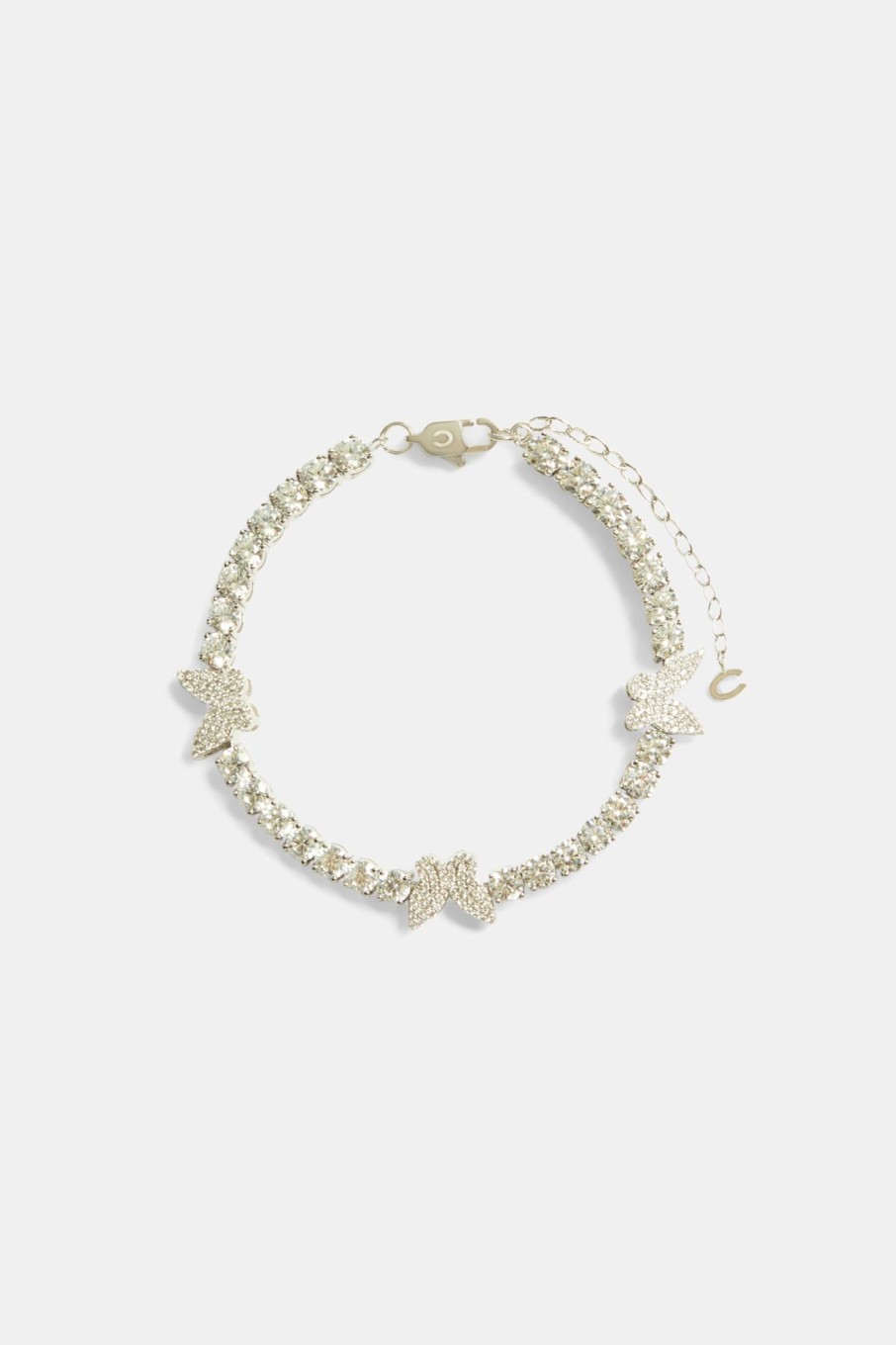 Iced Jewellery | JWL-ANK Iced Jewellery Iced Cz Tennis Butterfly Anklet 8+2