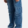 Jeans | CLO-BOT-DEN Jeans Baggy Utility Cargo Jeans - Mid Blue