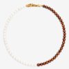 Pearls | JWL-CHN-PRL Pearls Colour Block Pearl Necklace - Gold