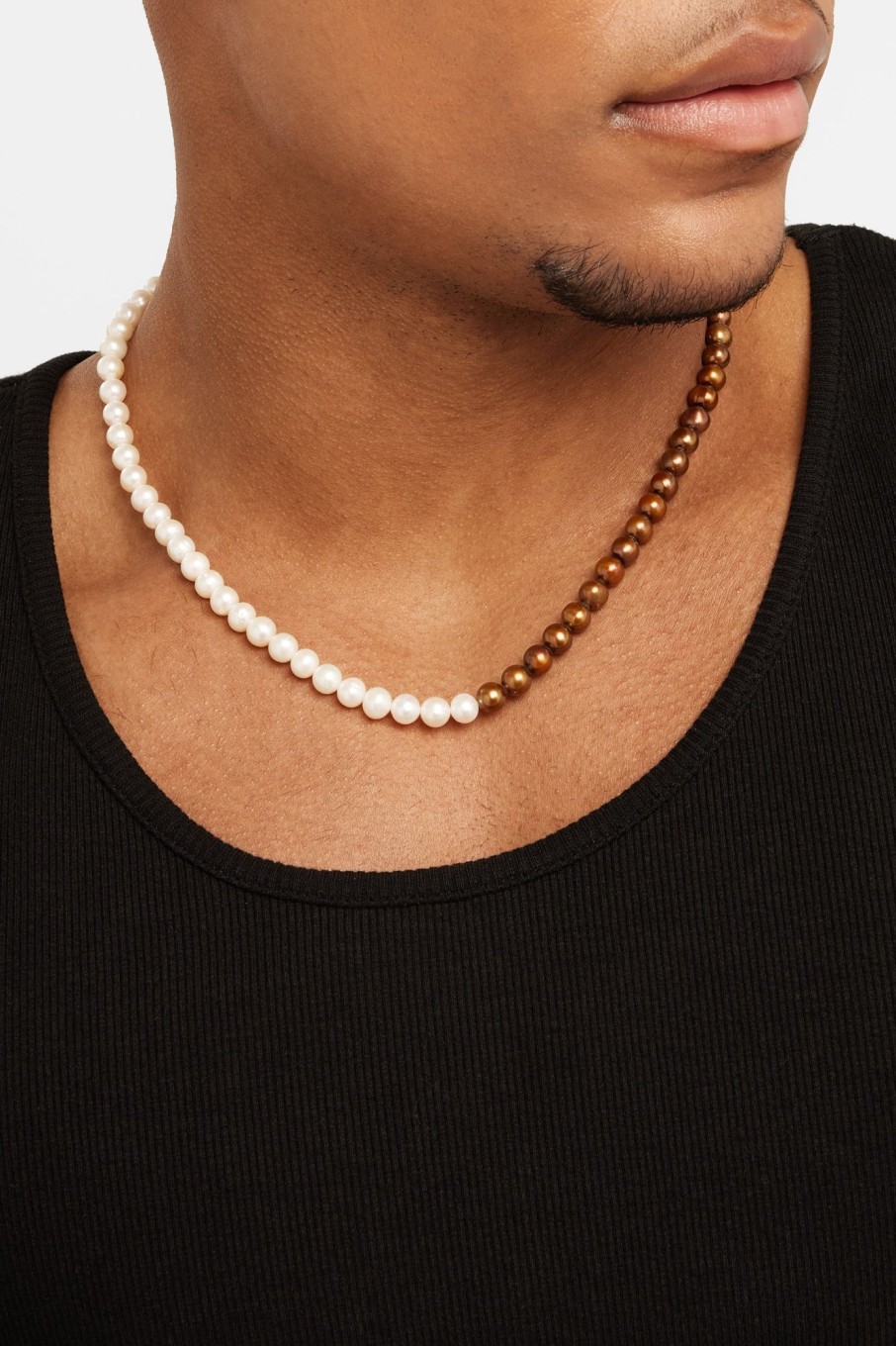 Pearls | JWL-CHN-PRL Pearls Colour Block Pearl Necklace - Gold