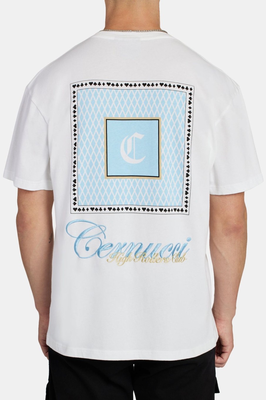 T-Shirts & Vests | cernucci T-Shirts & Vests Casino Square Print T-Shirt - White