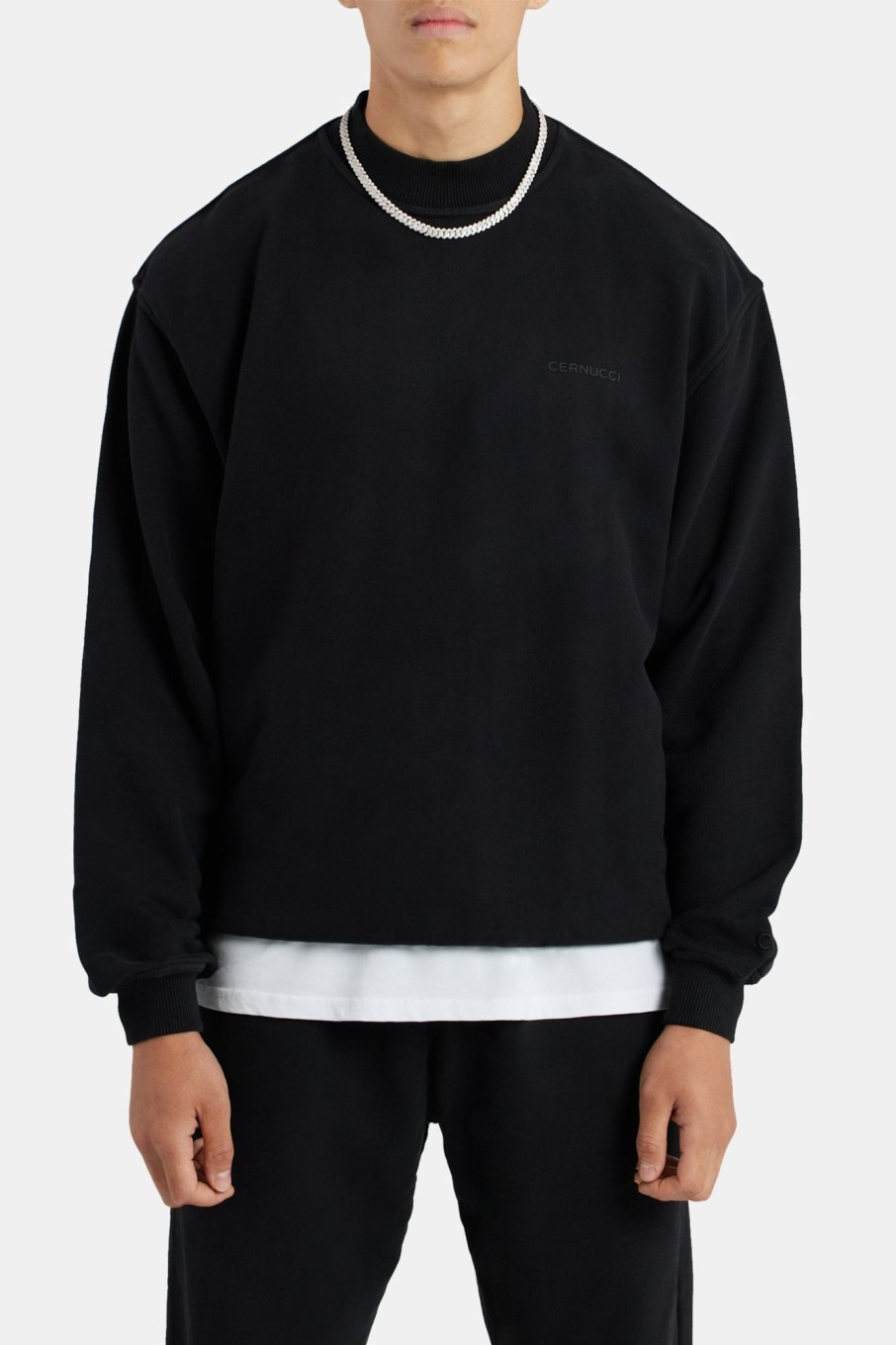 Hoodies & Sweatshirts | cernucci Hoodies & Sweatshirts Cernucci Sweater - Black