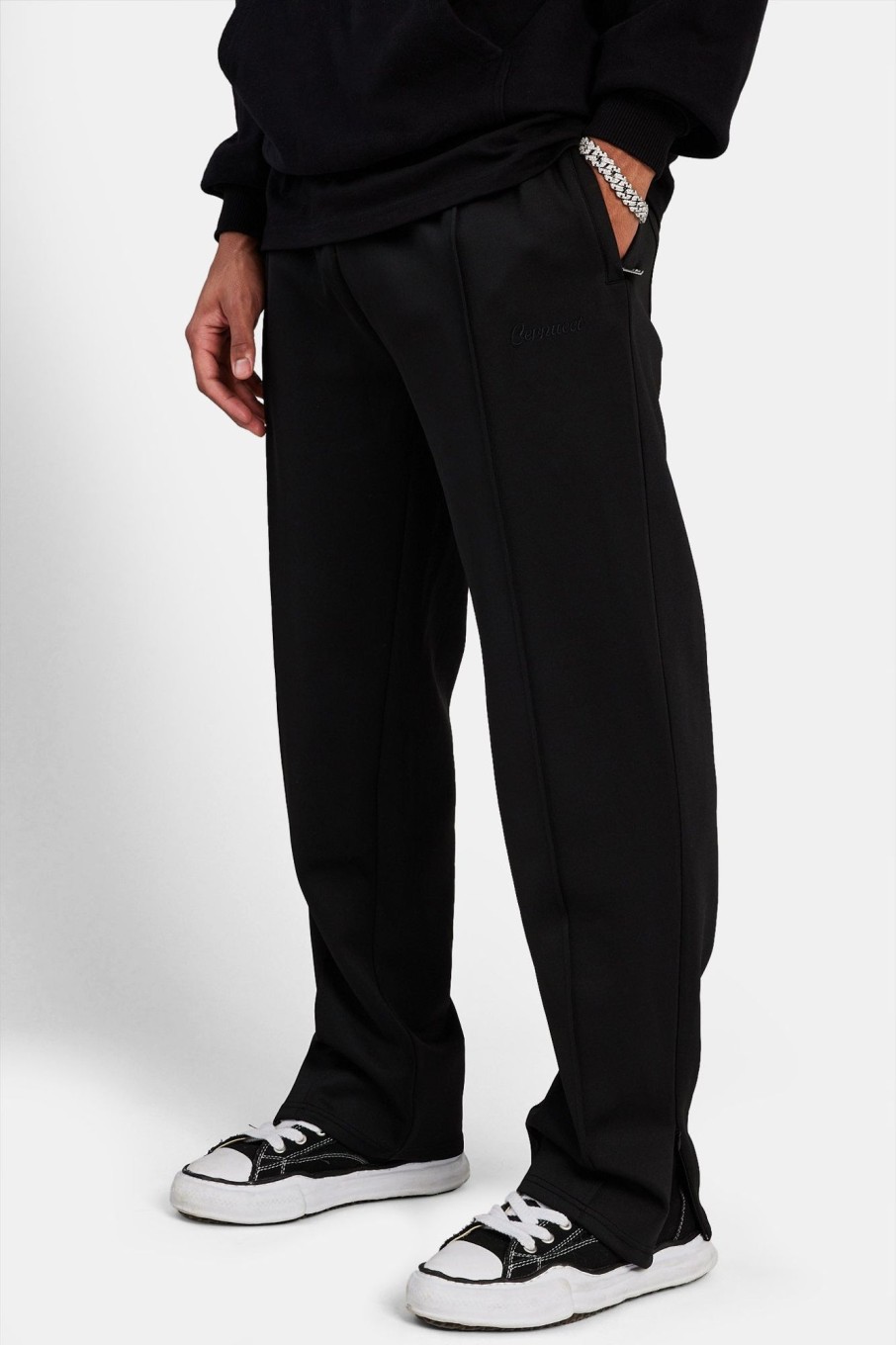 Trousers & Joggers | CLO-BOT-TRO Trousers & Joggers Straight Leg Track Pant - Black