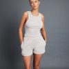 T-Shirts & Tops | CLO-TOP-CROP T-Shirts & Tops Ribbed Vest - Stone