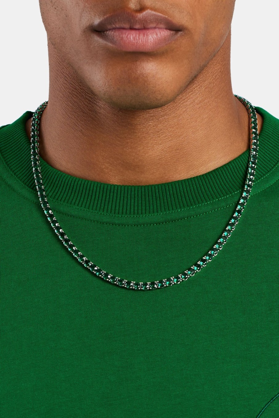 Chains | cernucci Chains 5Mm Tennis Chain - Dark Green