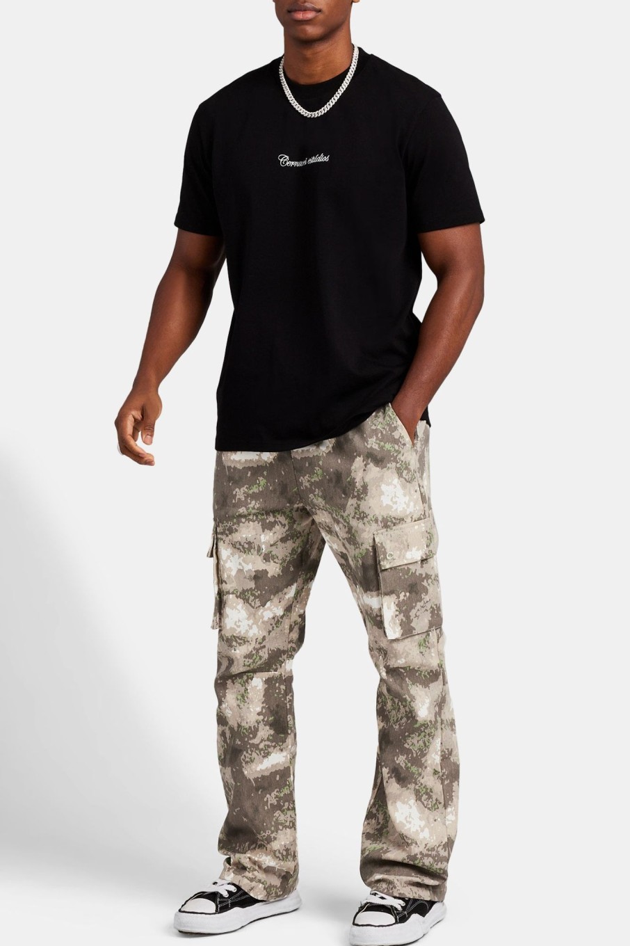 Trousers & Joggers | CLO-BOT-TRO Trousers & Joggers Camo Cargo Flare Trouser - Camo