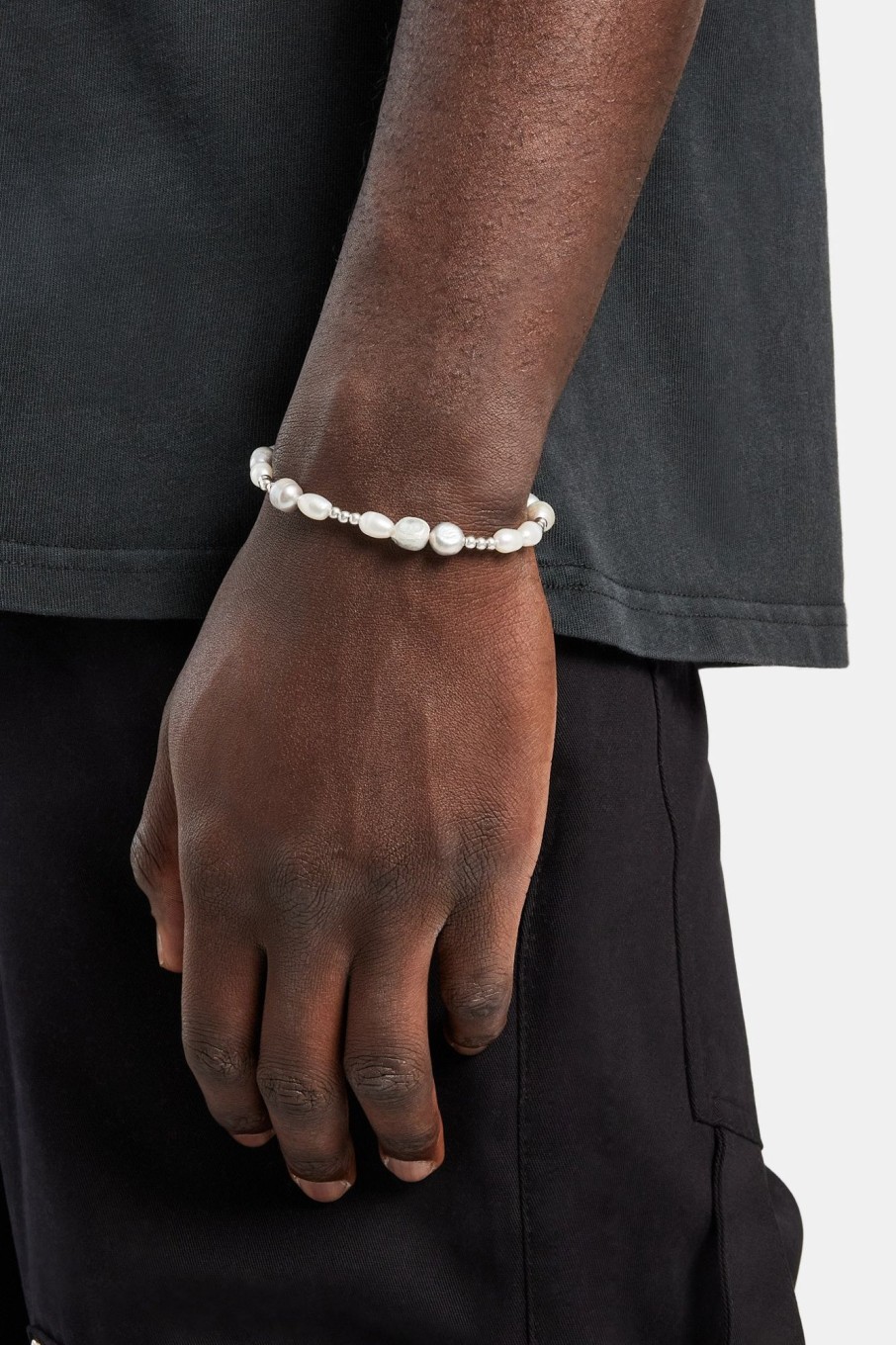 Pearl Necklaces & Bracelets | cernucci Pearl Necklaces & Bracelets Metallic Freshwater Pearl Bracelet - White