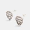 Earrings | JWL-EAR Earrings 12Mm Iced Cz Baguette Heart Shape Stud Earrings