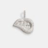 Pendants | cernucci Pendants 25Mm Iced Cz Lips Pendant