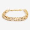 Anklets | cernucci Anklets 10Mm Cuban Anklet - Gold