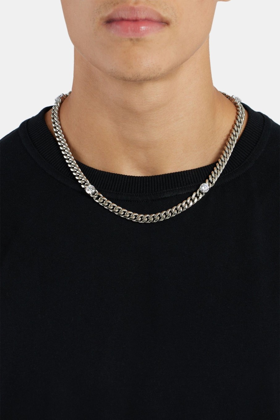 Chains | cernucci Chains 8Mm Clear Stone Cuban Chain