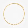 Necklaces | cernucci Necklaces Iced Safety Pin Necklace - Gold