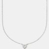 Necklaces | JWL-NECK Necklaces Clear Heart Bezel Necklace - White