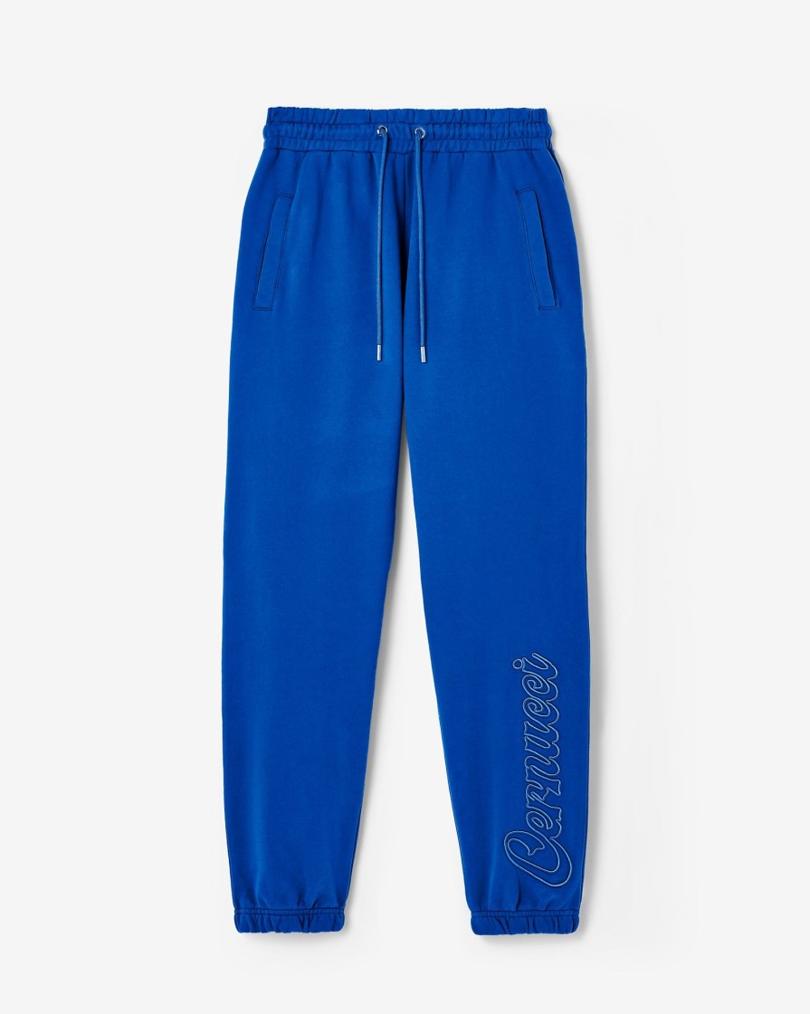 Trousers & Joggers | CLO-BOT-TRO Trousers & Joggers Cernucci Embroidered Jogger - Cobalt Blue