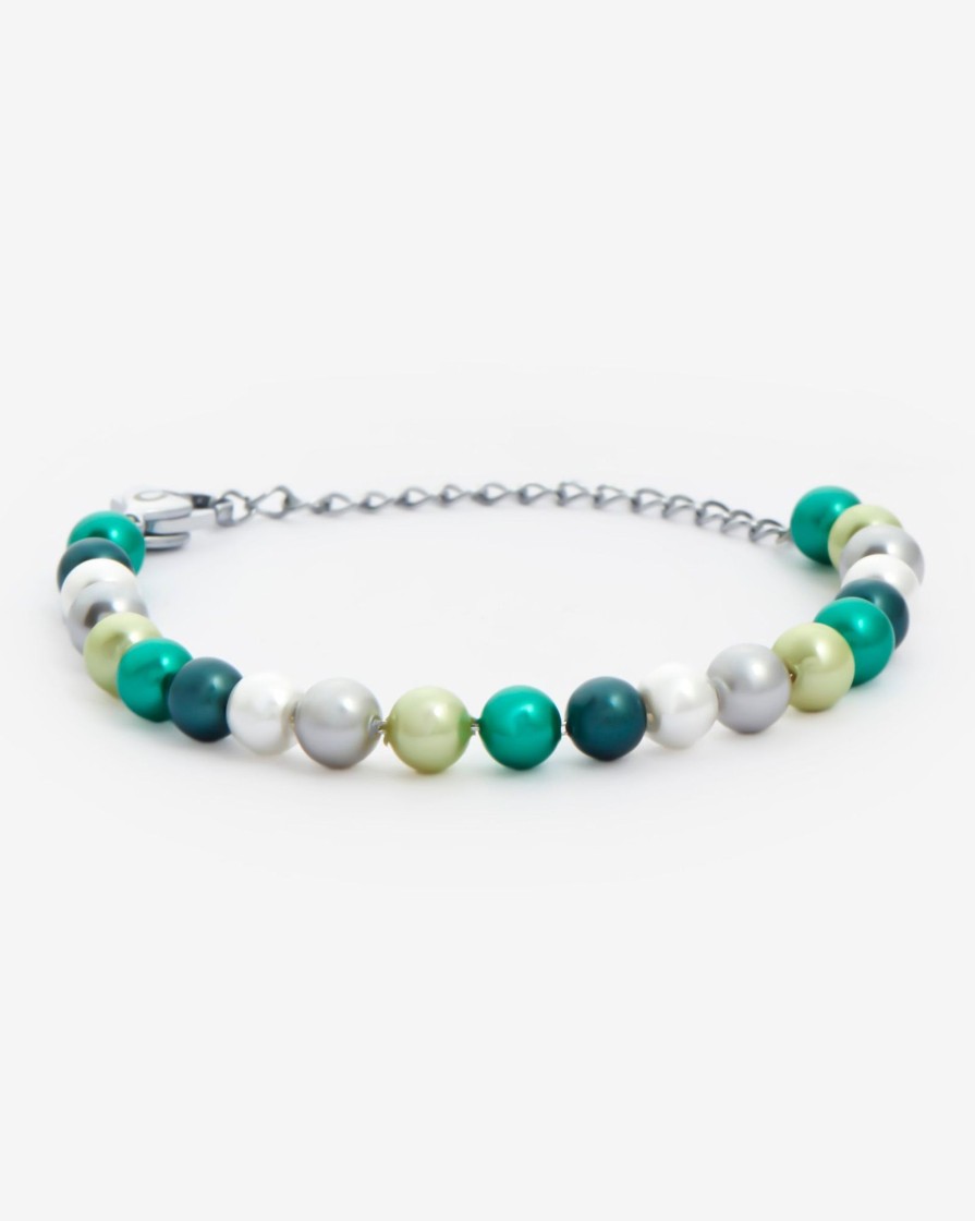 Pearls | JWL-BRA-PRL Pearls 6Mm Pearl Bracelet - Green Multi