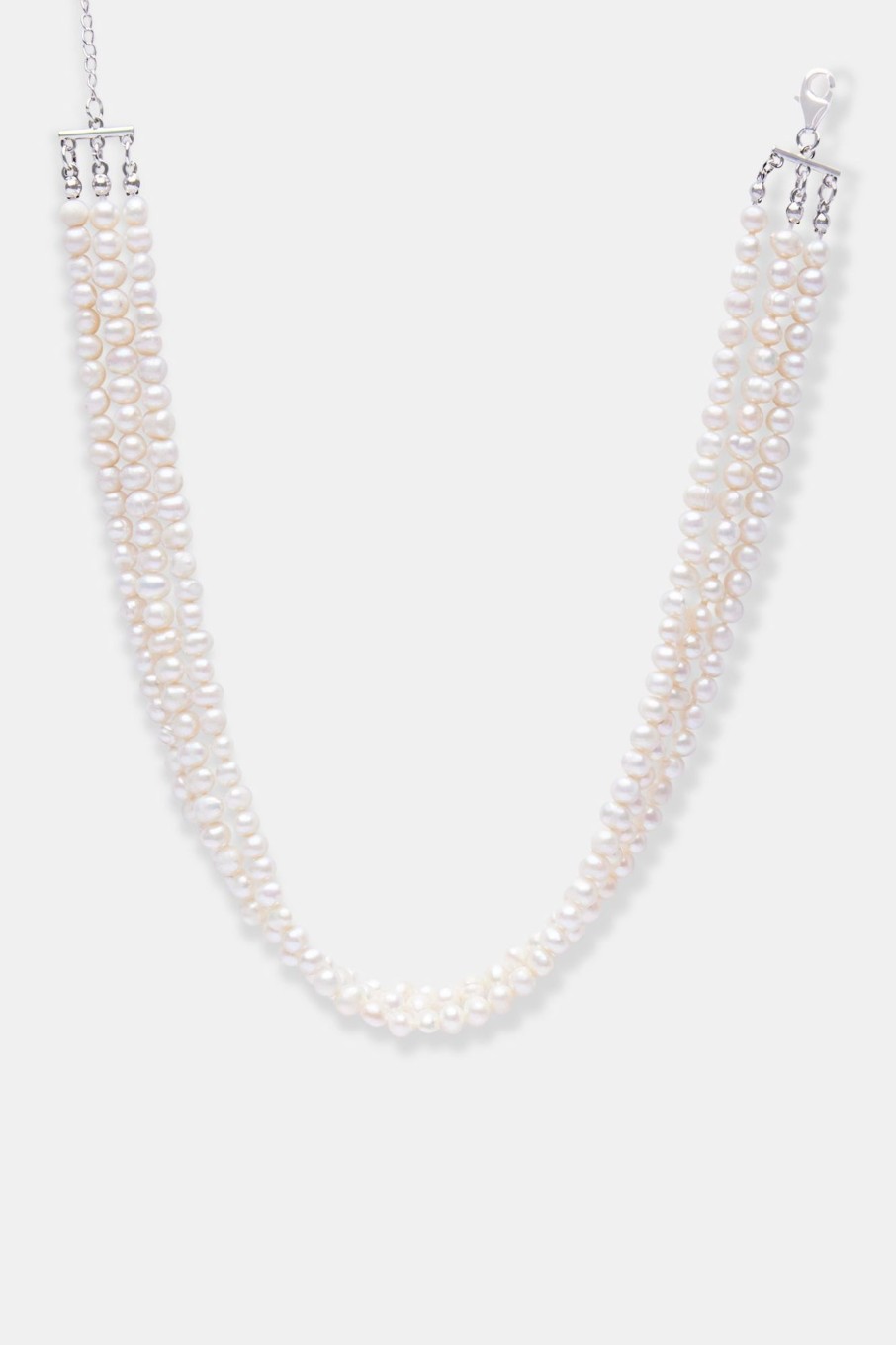 Pearls | JWL-CHN-PRL Pearls Freshwater Small Pearl Triple Layer Choker