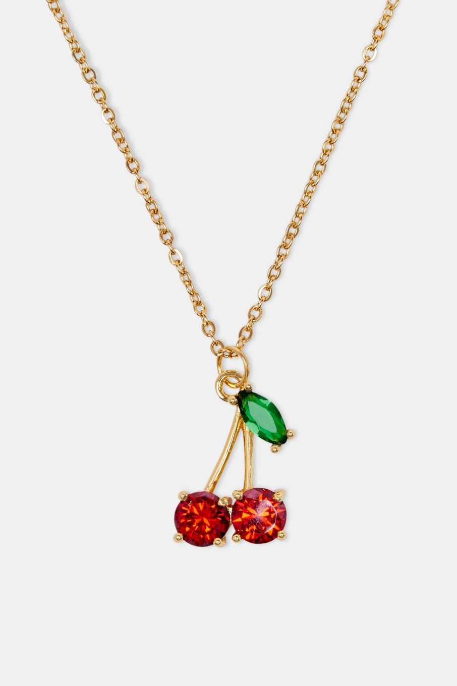 Necklaces | JWL-NECK Necklaces Iced Cz Cherry Necklace - Gold