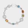 Cross Jewellery | cernucci Cross Jewellery Multi Gemstone U0026 Cross Bracelet - White