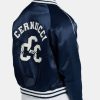 Outerwear | cernucci Outerwear Cernucci Satin Souvenir Bomber Jacket - Navy