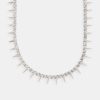 Iced Jewellery | JWL-CHN Iced Jewellery 5Mm Iced Cz Tennis Spike Choker