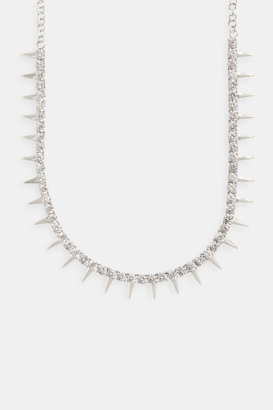 Iced Jewellery | JWL-CHN Iced Jewellery 5Mm Iced Cz Tennis Spike Choker