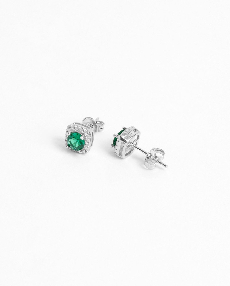 Cernucci X Phil Foden | cernucci Cernucci X Phil Foden 7Mm Green Iced Cluster Stud Earrings