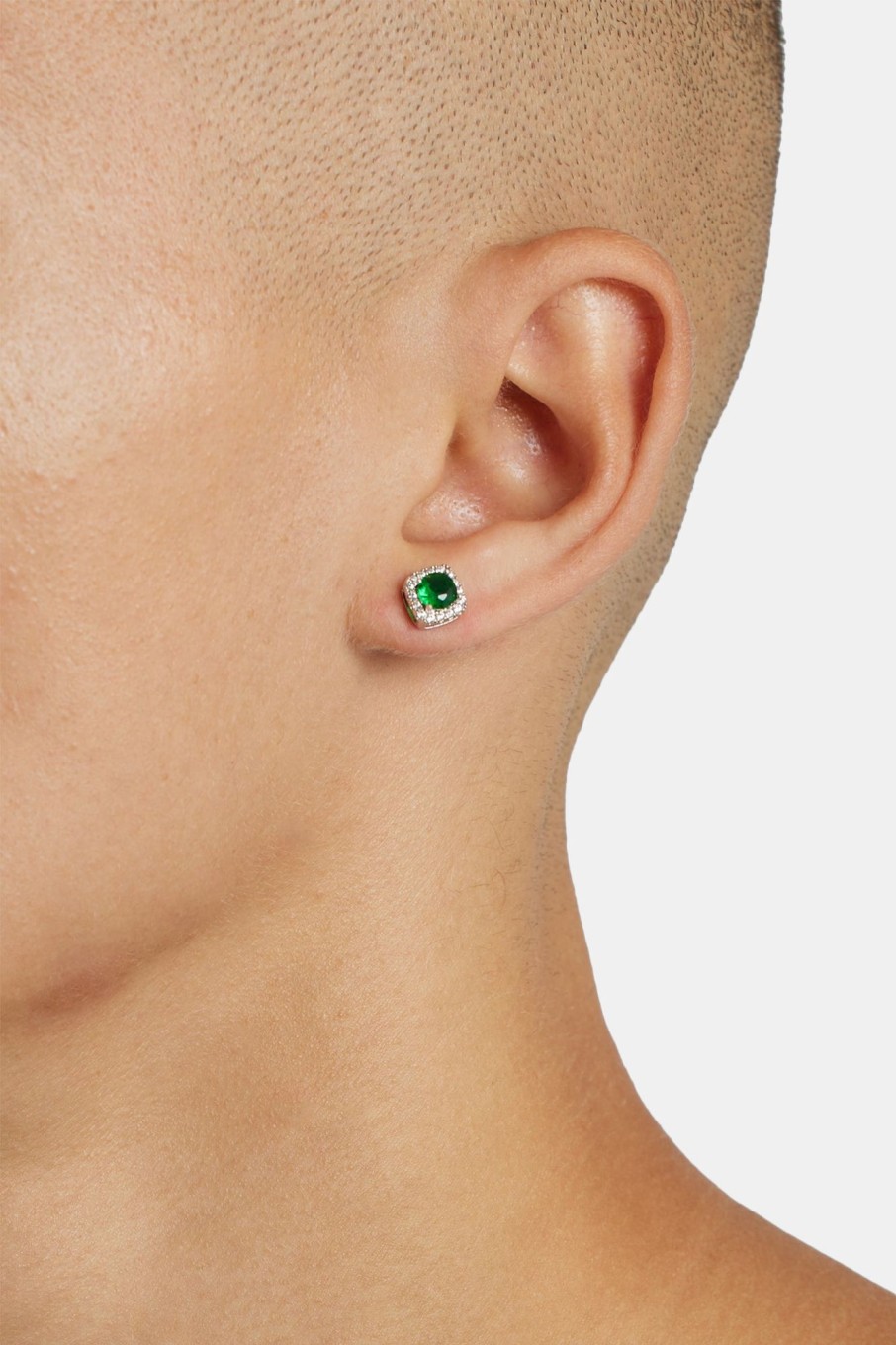 Cernucci X Phil Foden | cernucci Cernucci X Phil Foden 7Mm Green Iced Cluster Stud Earrings