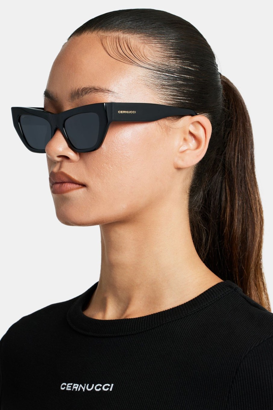 Accessories | CLO-ACC Accessories Angled Square Acetate Sunglasses - Black