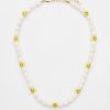 Pearl Necklaces & Bracelets | cernucci Pearl Necklaces & Bracelets Freshwater Pearl And Yellow Face Motif Necklace