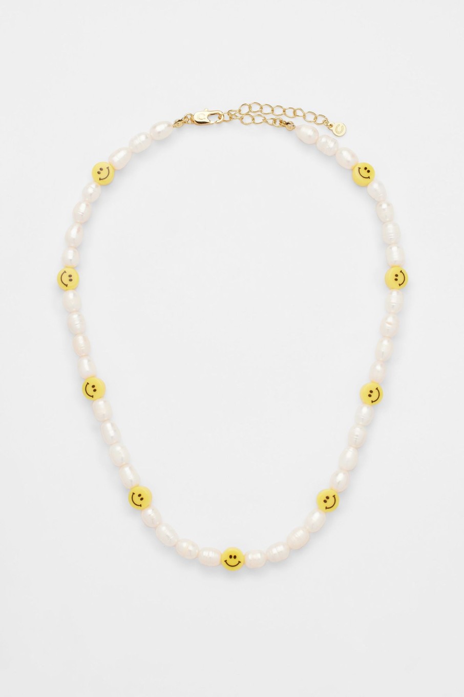 Pearl Necklaces & Bracelets | cernucci Pearl Necklaces & Bracelets Freshwater Pearl And Yellow Face Motif Necklace