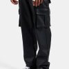 Trousers & Joggers | CLO-BOT-TRO Trousers & Joggers Relaxed Pu Cargo Trouser - Black