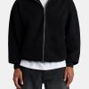 Hoodies & Sweatshirts | cernucci Hoodies & Sweatshirts Zip Through Hoodie - Black