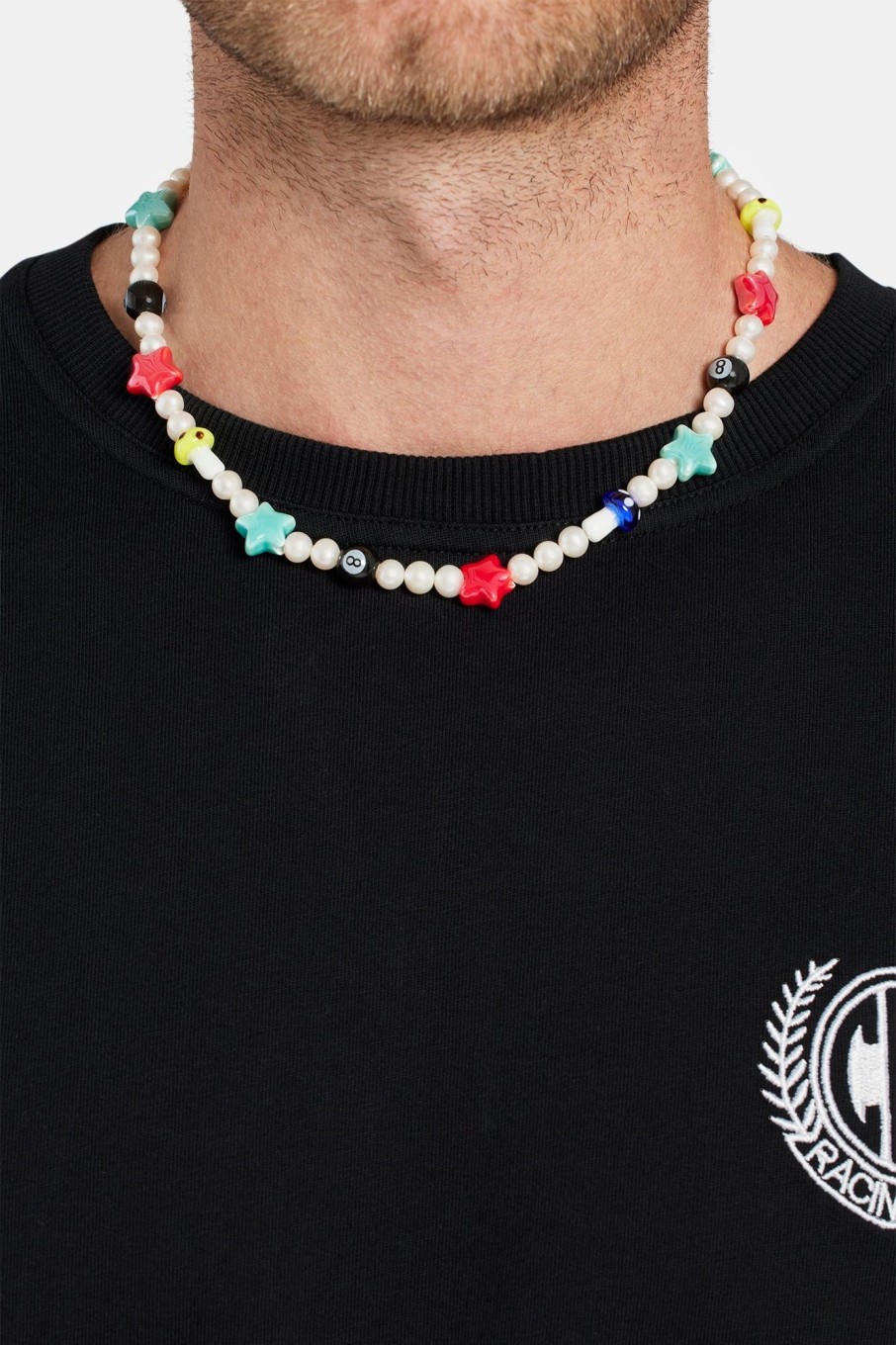 Necklaces | cernucci Necklaces Freshwater Pearl And Acrylic Motif Necklace 18+2