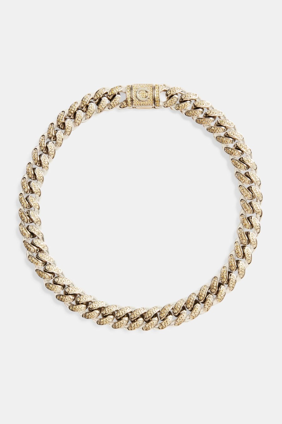 Chokers | JWL-CHN Chokers 12Mm Yellow Iced Out Cuban Chain Choker