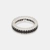 925 Sterling Silver | cernucci 925 Sterling Silver 925 Black Cz Baguette Band Ring