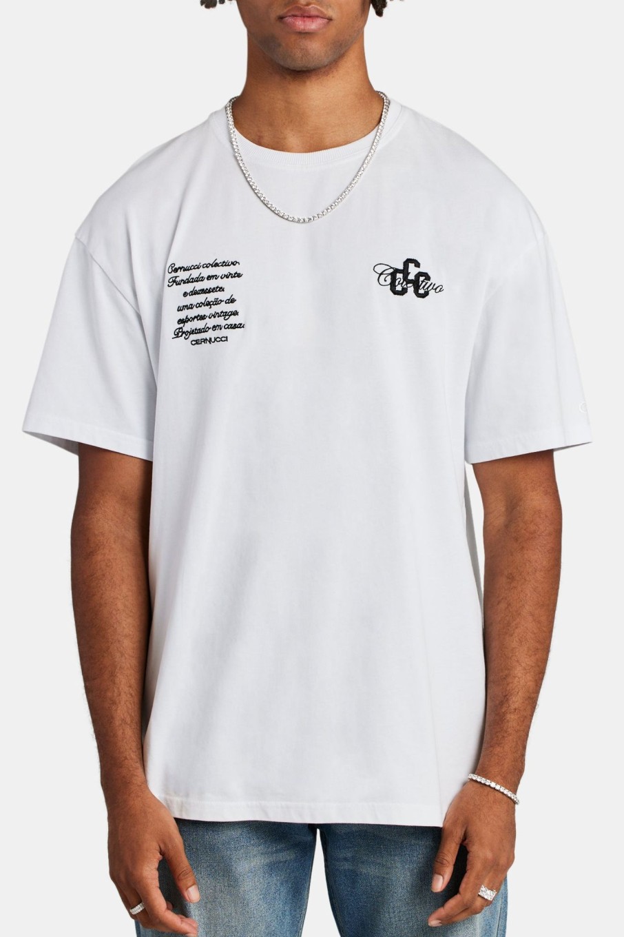 T-Shirts & Vests | cernucci T-Shirts & Vests Ccc Colectivo Embroidered T-Shirt - White