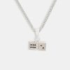 Necklaces | cernucci Necklaces 9Mm Iced Cz Pair Of Dice Micro Cuban Necklace