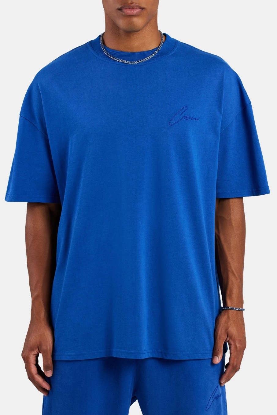 T-Shirts & Vests | cernucci T-Shirts & Vests Cernucci Font T-Shirt - Cobalt