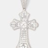 Jewellery Sets | JWL-BUND Jewellery Sets Iced Pear Large Cross Pendant