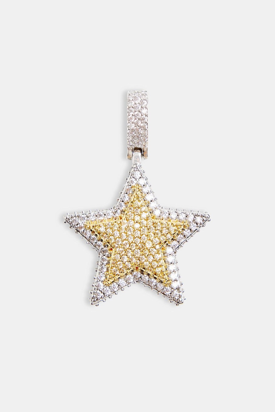 Pendants | cernucci Pendants Iced Cz 2 Tone Star Pendant